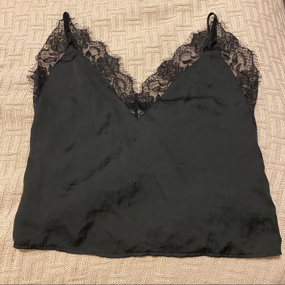 UO Silk Black Lace Tank